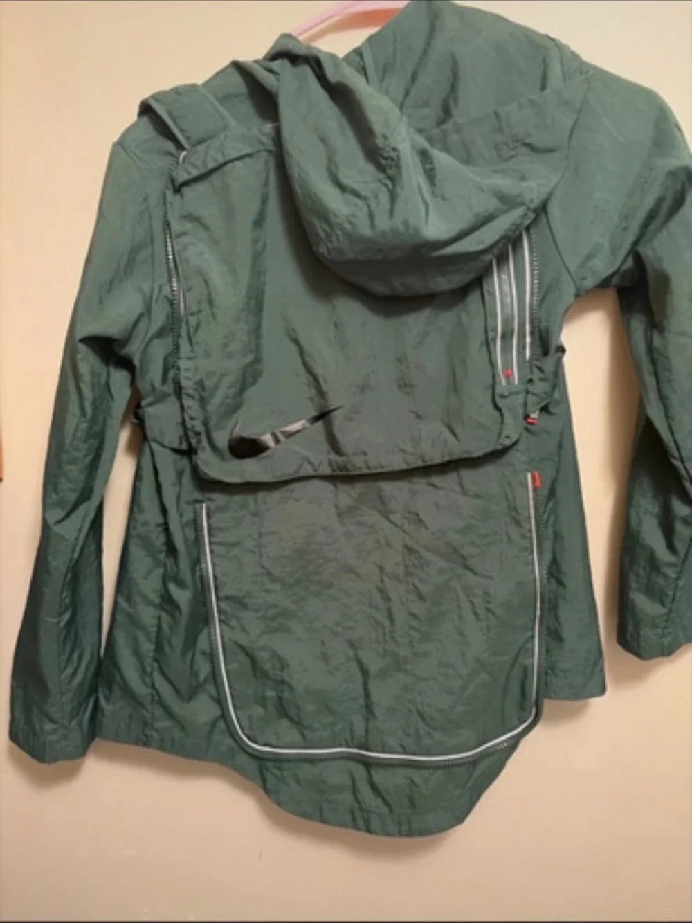 Nike Kids Green Hooded Raincoat